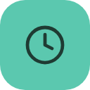 Zéphyr 8 bv ico clock turquoise